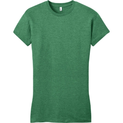 Custom District Womens Fitted Very Important Tee . Heathered Kelly Green