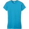 Custom District Womens Fitted Very Important Tee . Lt Turquoise