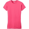 Custom District Womens Fitted Very Important Tee . Neon Pink
