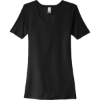 Custom District Womens V.I.T. Rib Scoop Neck Tee Black