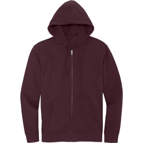 Custom District V.I.T. Fleece Full-Zip Hoodie Plum Purple