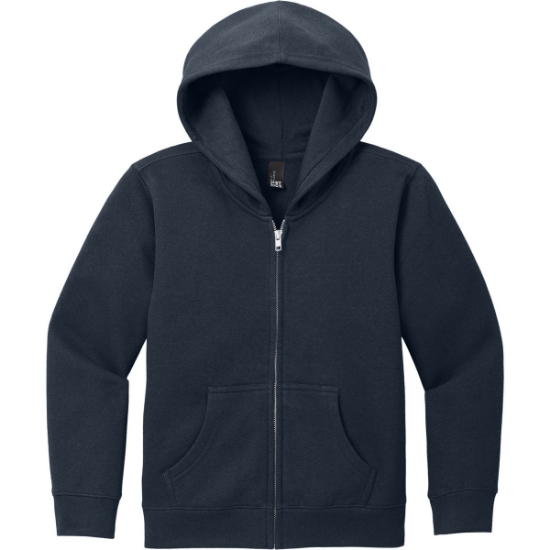 Custom District Youth V.I.T. Fleece Full-Zip Hoodie New Navy Blue