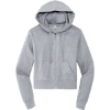Custom District Womens V.I.T. Fleece Full-Zip Hoodie Light Heather Gray