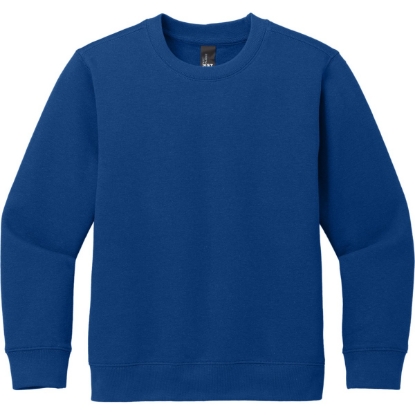 Custom District Youth V.I.T. Fleece Crew Deep Royal Blue