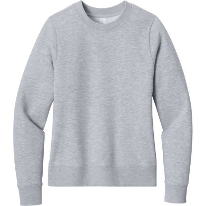 Custom District Womens V.I.T. Fleece Crew Light Heather Gray