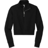 Custom District Womens V.I.T. Fleece 1/2-Zip Black