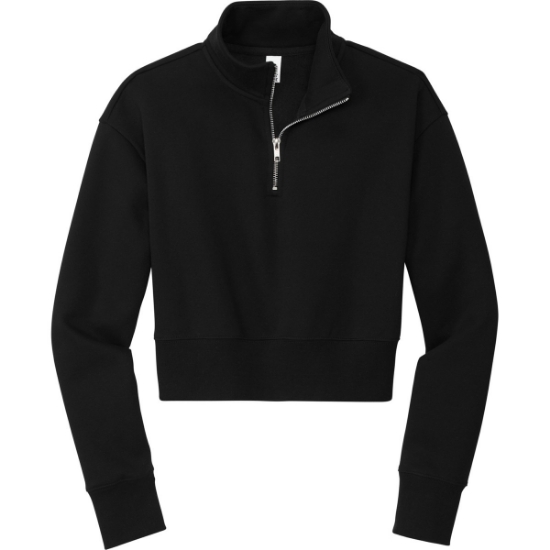 Custom District Womens V.I.T. Fleece 1/2-Zip Black