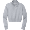 Custom District Womens V.I.T. Fleece 1/2-Zip Light Heather Gray
