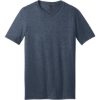 Custom District Very Important Tee V-Neck. Heathered Navy Blue