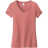 Custom District Womens Very Important Tee V-Neck. Blush Pink Frost