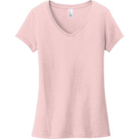 Custom District Womens Very Important Tee V-Neck. Dusty Lavender
