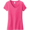 Custom District Womens Very Important Tee V-Neck. Fuchsia Frost