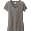 Custom District Womens Very Important Tee V-Neck. Grey Frost