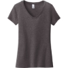 Custom District Womens Very Important Tee V-Neck. Heathered Charcoal Gray