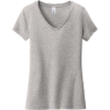 Custom District Womens Very Important Tee V-Neck. Lt Hthr Grey