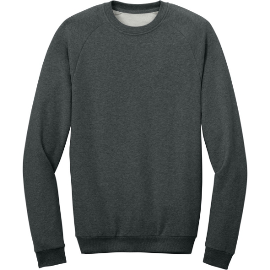 Custom District Cloud Fleece Crew HtdChar