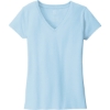 Custom District Womens Re-Tee V-Neck Crystal Blue