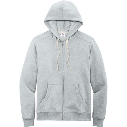 Custom District Re-Fleece Full-Zip Hoodie Lt Hthr Grey