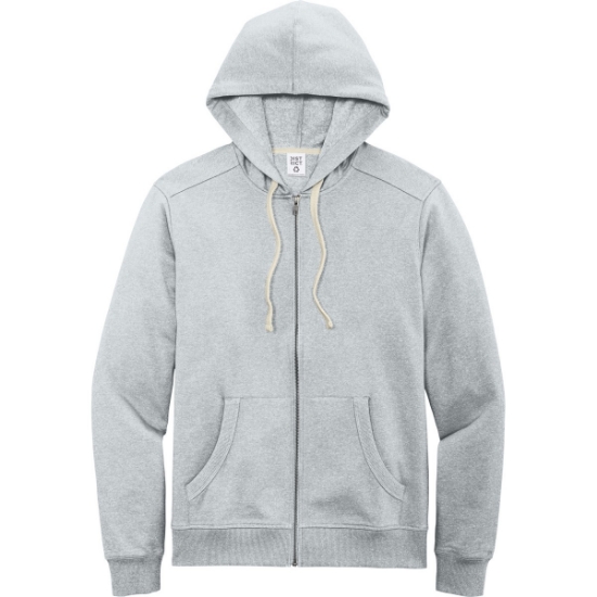 Custom District Re-Fleece Full-Zip Hoodie Lt Hthr Grey