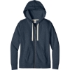 Custom District Womens Re-Fleece Full-Zip Hoodie Heathered Navy Blue