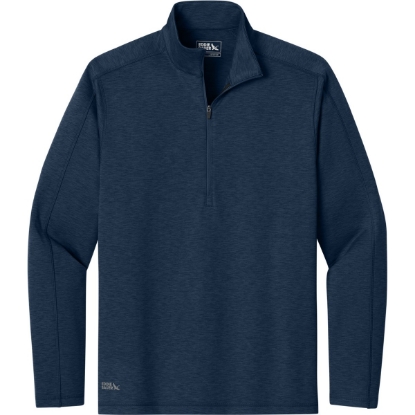 Custom Eddie Bauer Adventurer 1/4-Zip River Blue Navy Heather