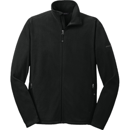 Custom Eddie Bauer Full-Zip Microfleece Jacket. Black