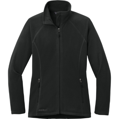 Custom Eddie Bauer Womens Full-Zip Microfleece Jacket. Black