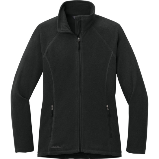 Custom Eddie Bauer Womens Full-Zip Microfleece Jacket. Black