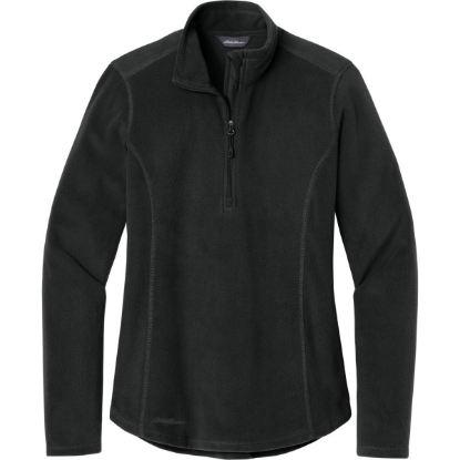 Custom Eddie Bauer Womens 1/2-Zip Microfleece Jacket Black