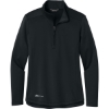 Custom Eddie Bauer Womens Smooth Mid Layer Fleece 1/2-Zip Black