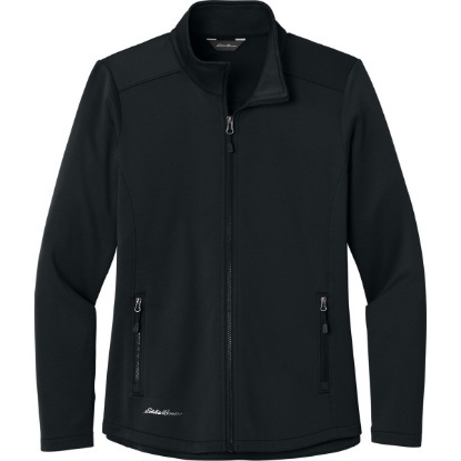 Custom Eddie Bauer Womens Smooth Mid Layer Fleece Full-Zip Black
