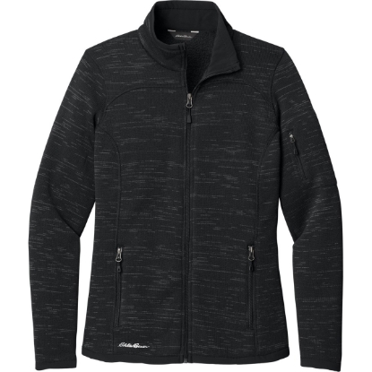 Custom Eddie Bauer Womens Sweater Fleece Full-Zip. Black