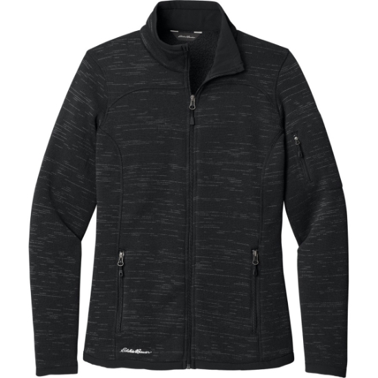 Custom Eddie Bauer Womens Sweater Fleece Full-Zip. Black