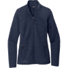 Custom Eddie Bauer Womens Sweater Fleece Full-Zip. River Blue Navy Heather
