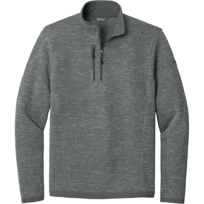 Custom Eddie Bauer Sweater Fleece 1/4-Zip. Dark Grey Hthr