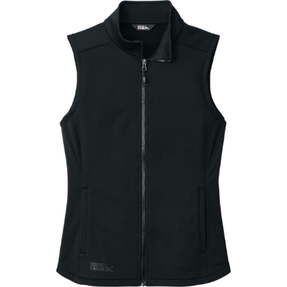 Custom Eddie Bauer Womens Smooth Mid Layer Fleece Vest Black