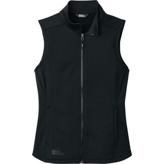 Custom Eddie Bauer Womens Smooth Mid Layer Fleece Vest Black