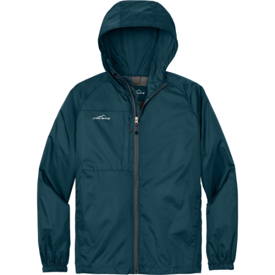 Custom Eddie Bauer - Packable Wind Jacket. Adriatic Blue
