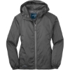 Custom Eddie Bauer Womens Packable Wind Jacket. Grey Steel