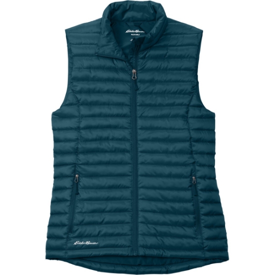 Custom Eddie Bauer Womens Packable Quilted Vest Adriatic Blue