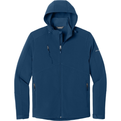 Custom Eddie Bauer Hooded Soft Shell Parka. Admiral Blue