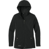 Custom Eddie Bauer Womens Hooded Soft Shell Parka. Black