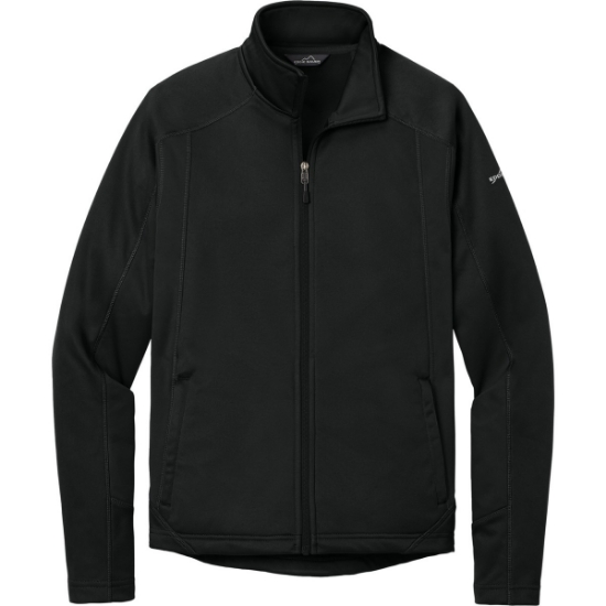 Custom Eddie Bauer Trail Soft Shell Jacket. Black/Black