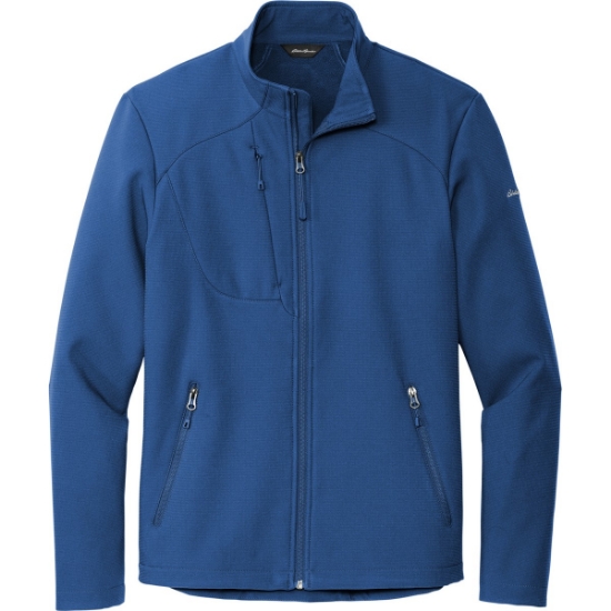 Custom Eddie Bauer Stretch Soft Shell Jacket Cobalt Blue
