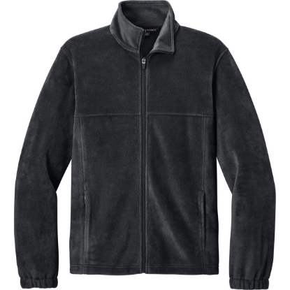 Custom Port Authority Plush Fleece Full-Zip Jacket Black