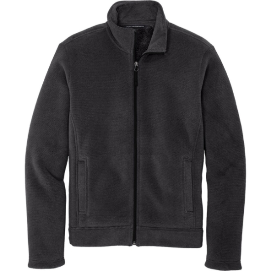 Custom Port Authority Ultra Warm Brushed Fleece Jacket. Graphite Gray/Deep Black