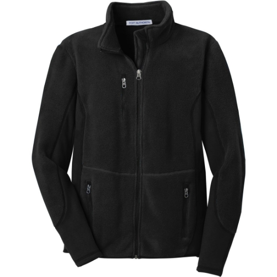 Custom Port Authority R-Tek Pro Fleece Full-Zip Jacket. Black/Black