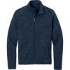 Custom Port Authority Sweater Fleece Jacket. River Blue Navy Heather