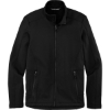 Custom Port Authority Grid Fleece Jacket. Deep Black