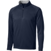 Custom Sport-Tek Sport-Wick Fleece 1/4-Zip Pullover. Navy Blue/Silver